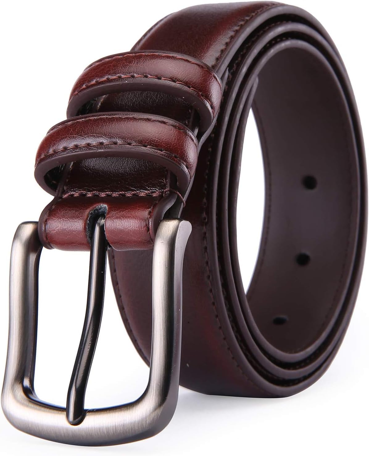Classic Casual Dress Belt - Genuine Leather 1 1/4" Wide Single Prong Buckle