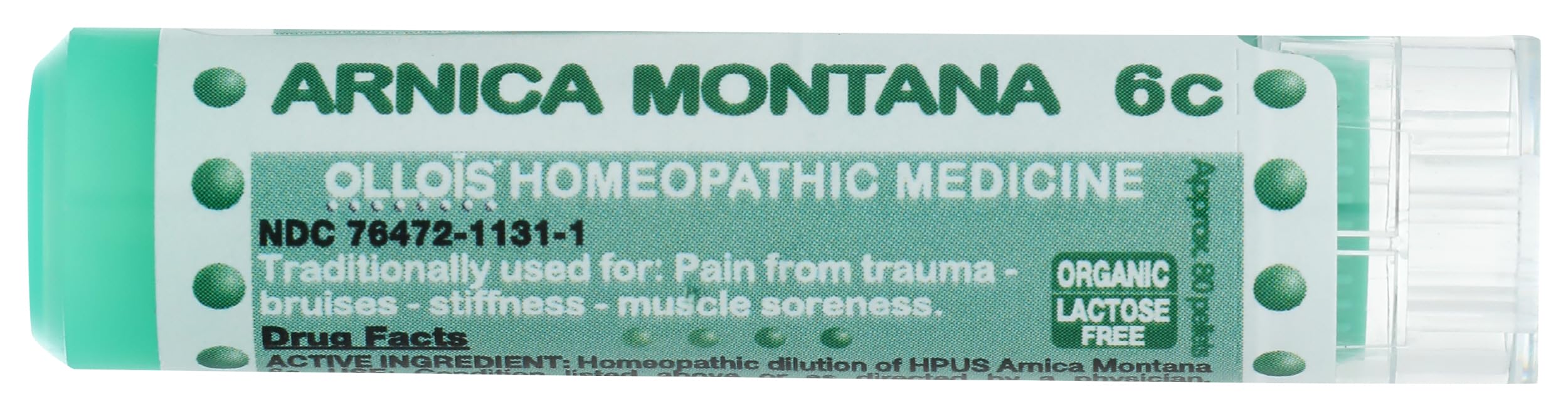 OLLOIS Arnica Montana 6c, Organic, Lactose-Free Homeopathic Medicine, 80 Pellets (Pack of 1)
