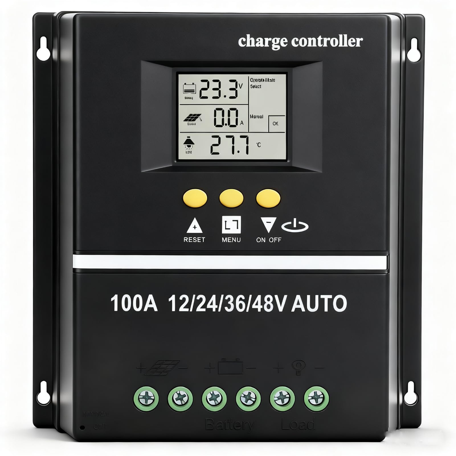 MPPT Solar Charger Controller Dual USB Port with Backlight, LCD Display Solar Panel Regulator 12V 24V 36V 48V Adaptable, 100A Controller Charger Regulator-image-9