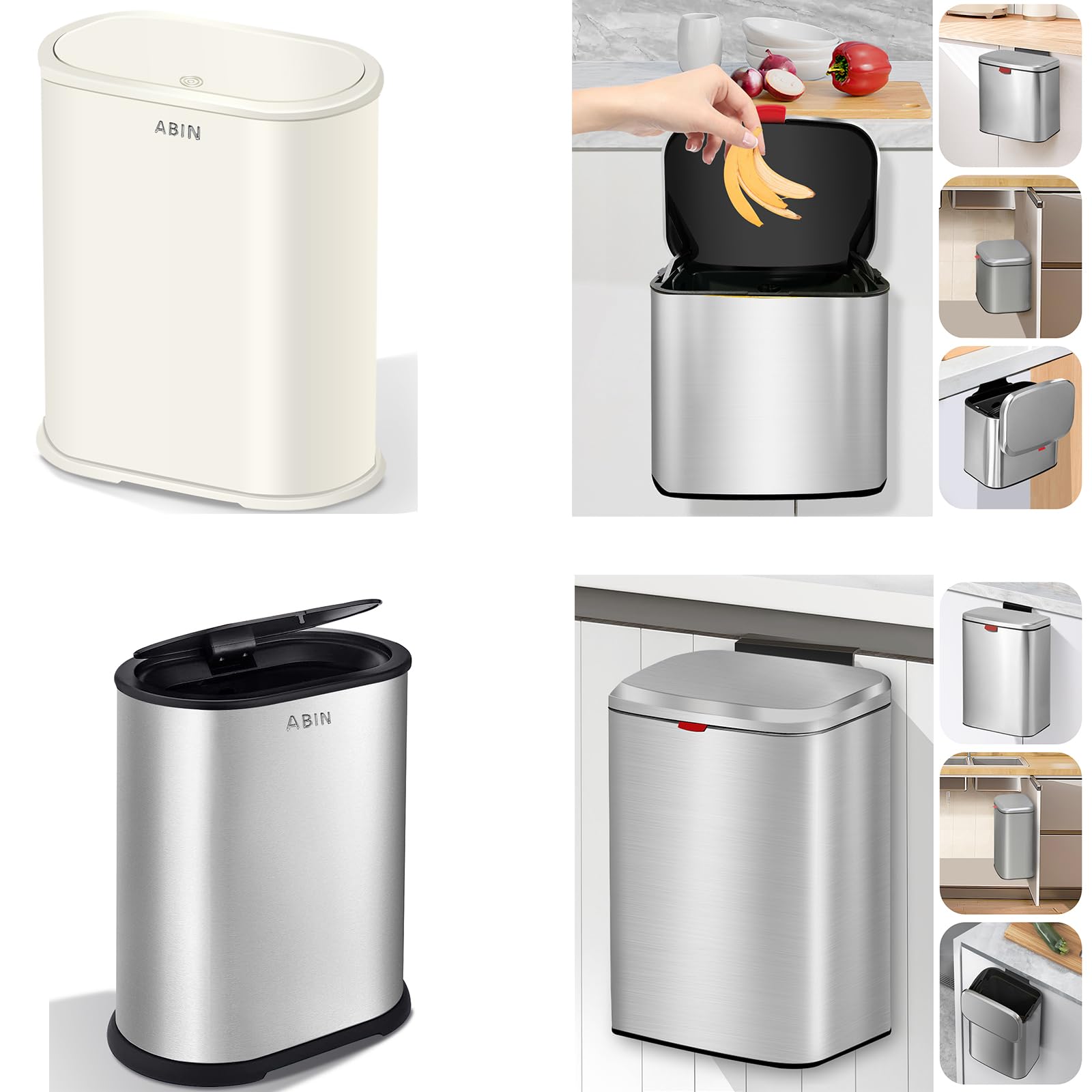 4 PCS Trash Can