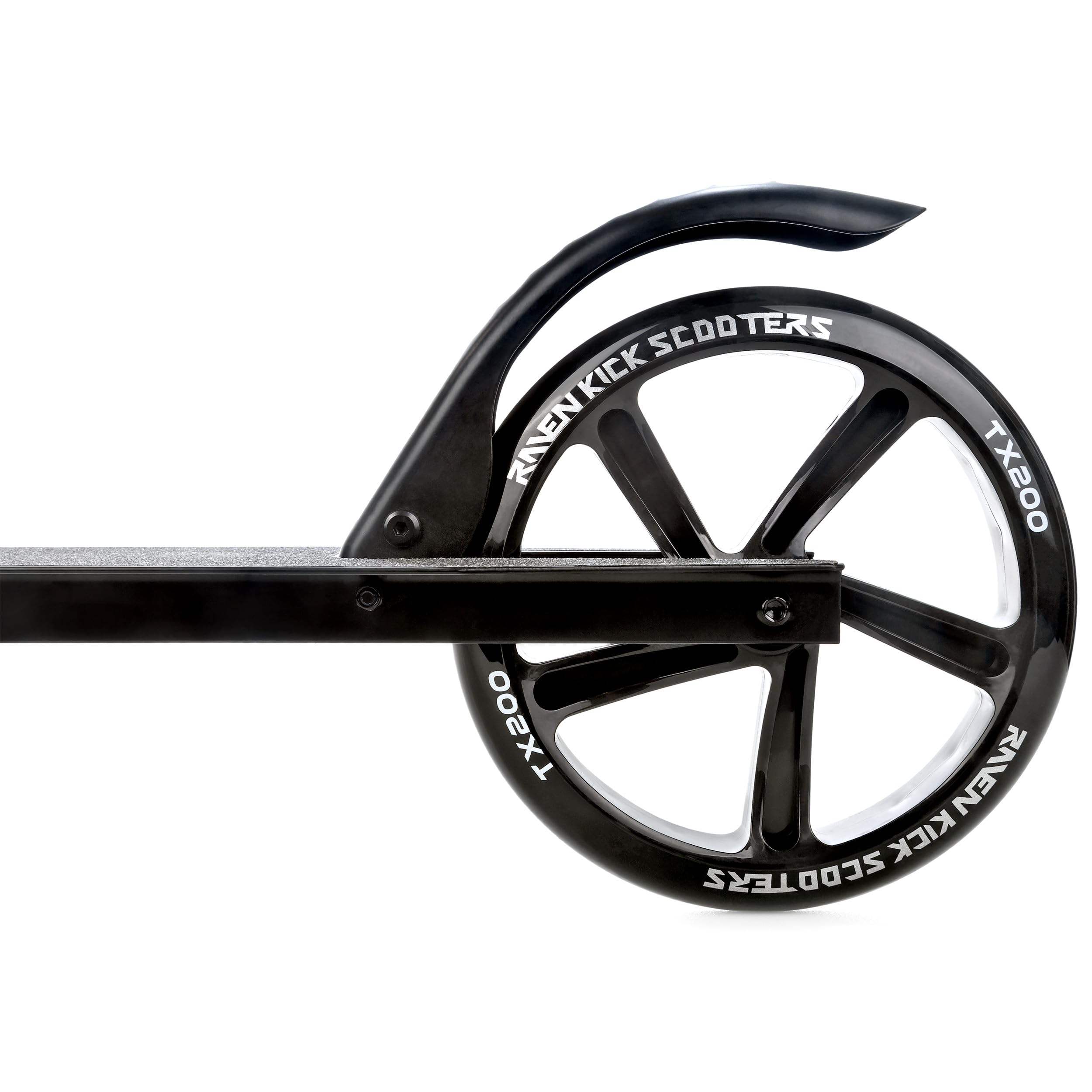Raven Scooter Roller Tretroller Kickscooter für Kinder Erwachsene |klappbar | höhenverstellbar | Tragegurt | Klingel | Flaschenhalter (Trader mit Handbremse, 200mm)