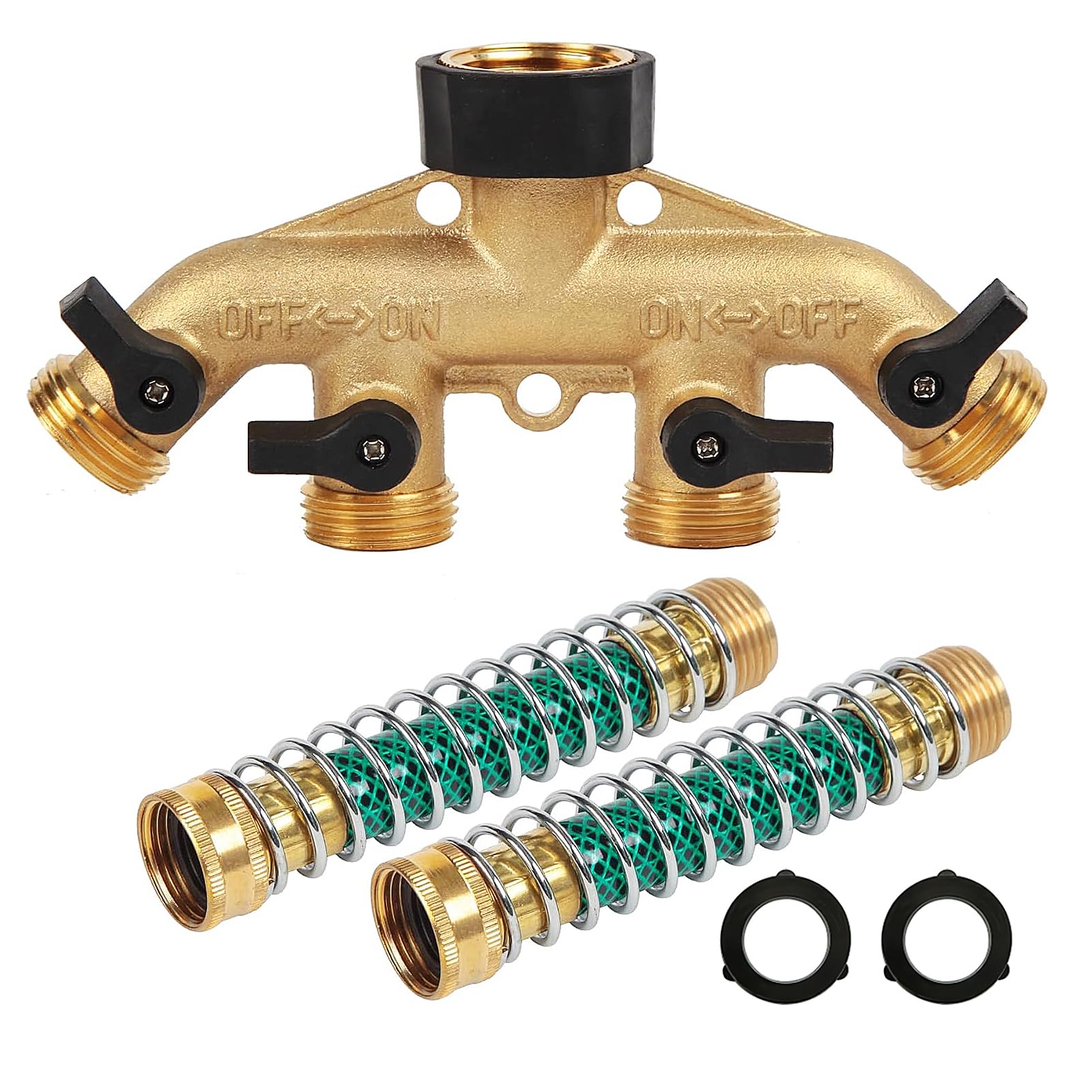 DTRK Heavy Duty Brass 4-Way Splitter