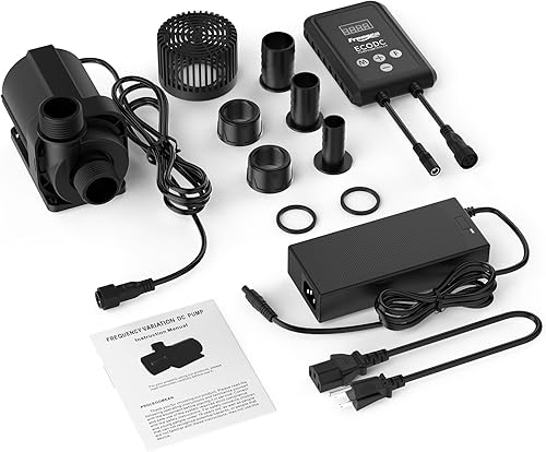 Miniatura 7 de FREESEA Bomba de agua sumergible para estanque 1800 GPH 50W DC 24V Bomba de fuente de retorno con tubo de 15 pies para acuario pecera jardín al aire