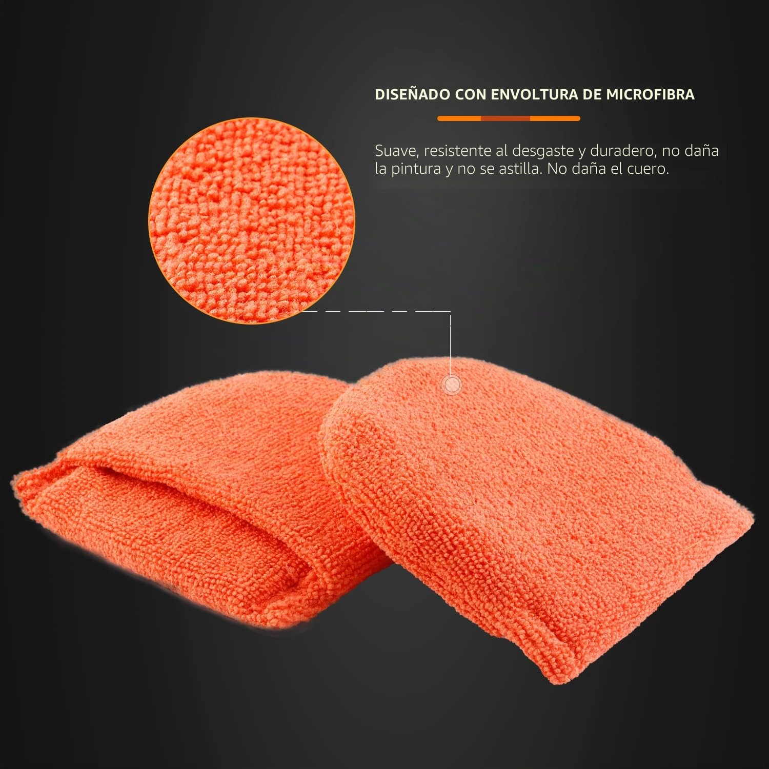 SPTA 10 Unids 125mm Pulido Esponja Almohadillas de Coche con Cera Esponja Aplicador Coche Almohadillas Esponja de Pulido Cera, Almohadillas de Cera