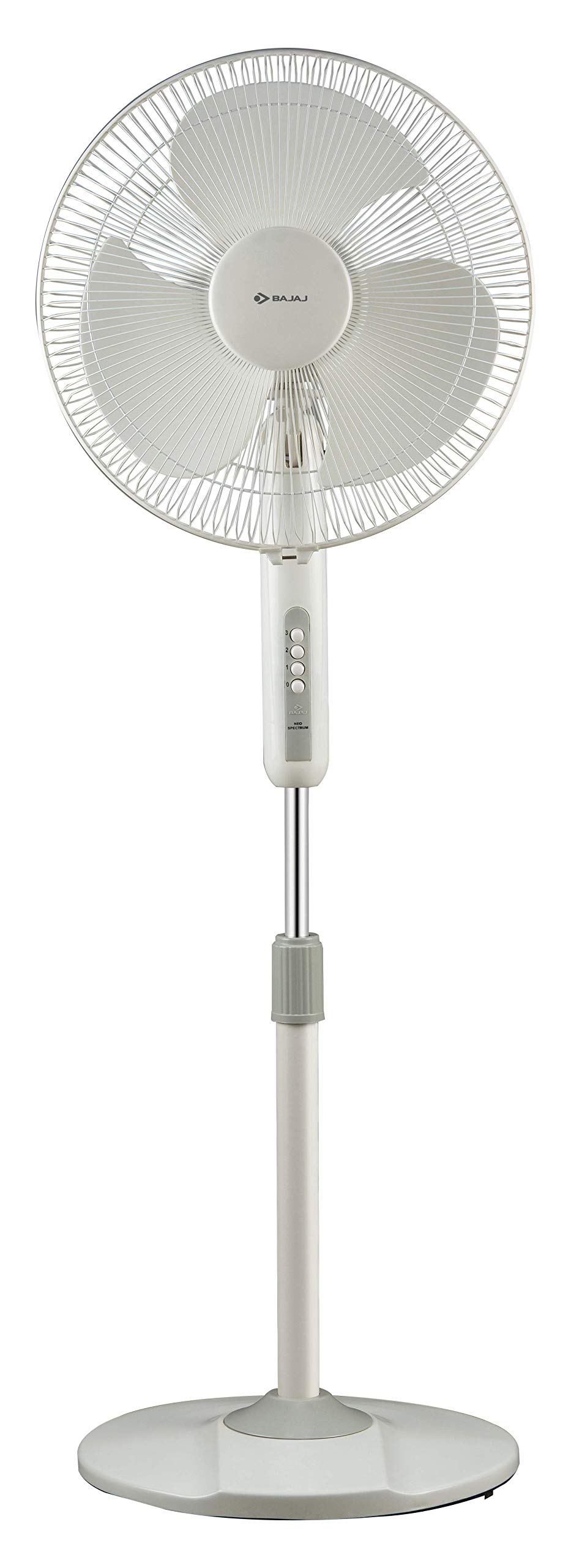 Bajaj Neo-Spectrum 400 MM Pedestal Fan for Home | High Air Delivery | High Speed | Full Copper Motor | Overload Thermal Protector | 2 Yrs Warranty 【Grey】
