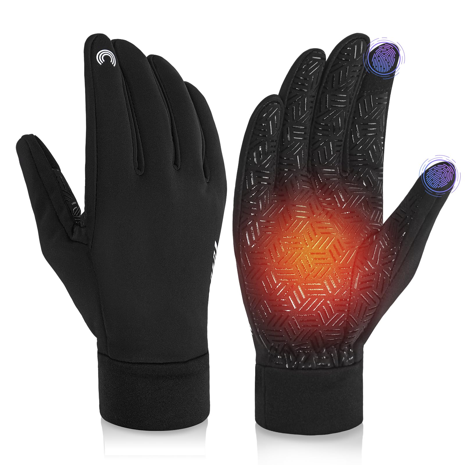 RIGWARLGloves for Cool&Cold Weather Waterproof, Winter Gloves for Men Women Touch Screen