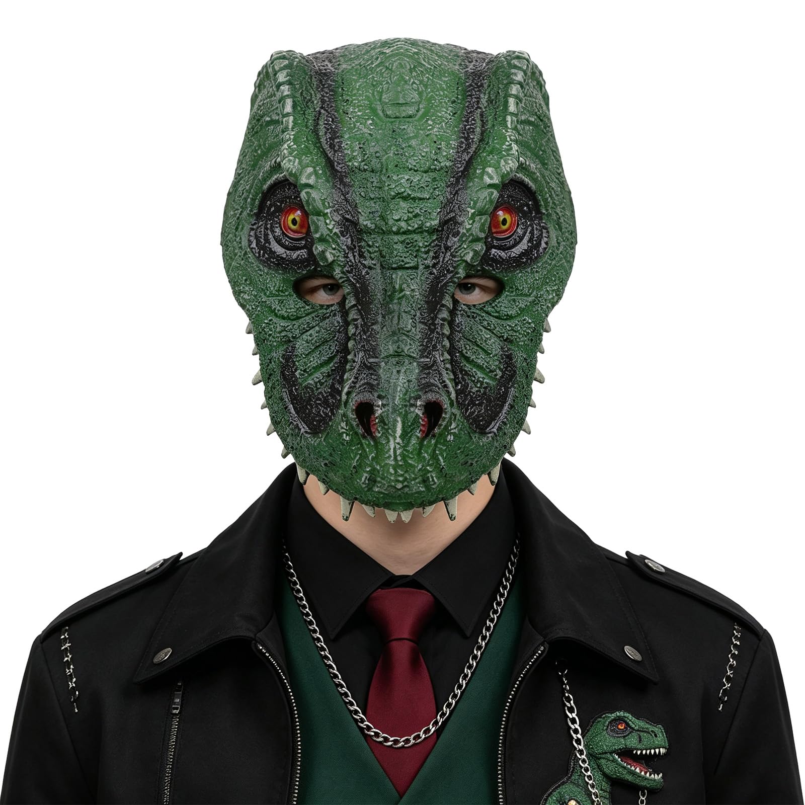 Realistic Dinosaur PU Mask for Adults Animal Mask Halloween Cosplay Costume