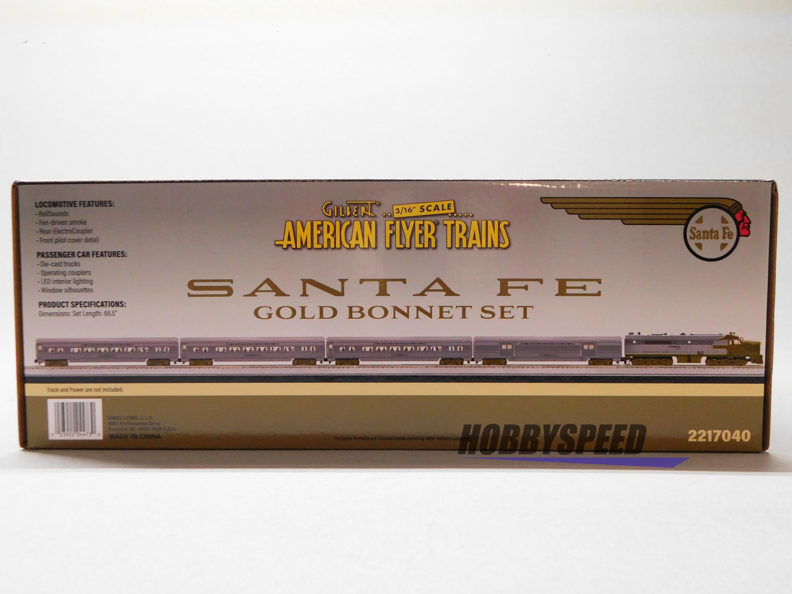 LIONEL American Flyer Santa FE Gold Bonnet FLYERCHIEF S Gauge 2217040