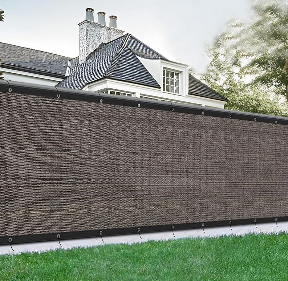 Privacy Garden Screen Fence UV Resistant HDPE Mesh Windbreak with Reinforced Edges for Outdoor Use, Patio, Balcony, Yard or Backyard Heavy Duty Shade Netting (2x10m, Green)