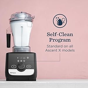 Vitamix Ascent X3 Blender with Three Blending Programs, Self-Cleaning Program, Professional-Grade Blender for Smoothies, Soups and More, Stainless-Steel Blades, 48 Oz Container, Shadow Black