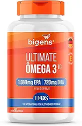 Ultimate Ômega 3 TG, Selo IFOS, 1.080mg EPA + 720mg DHA, 60 caps, Bigens (Unidade)