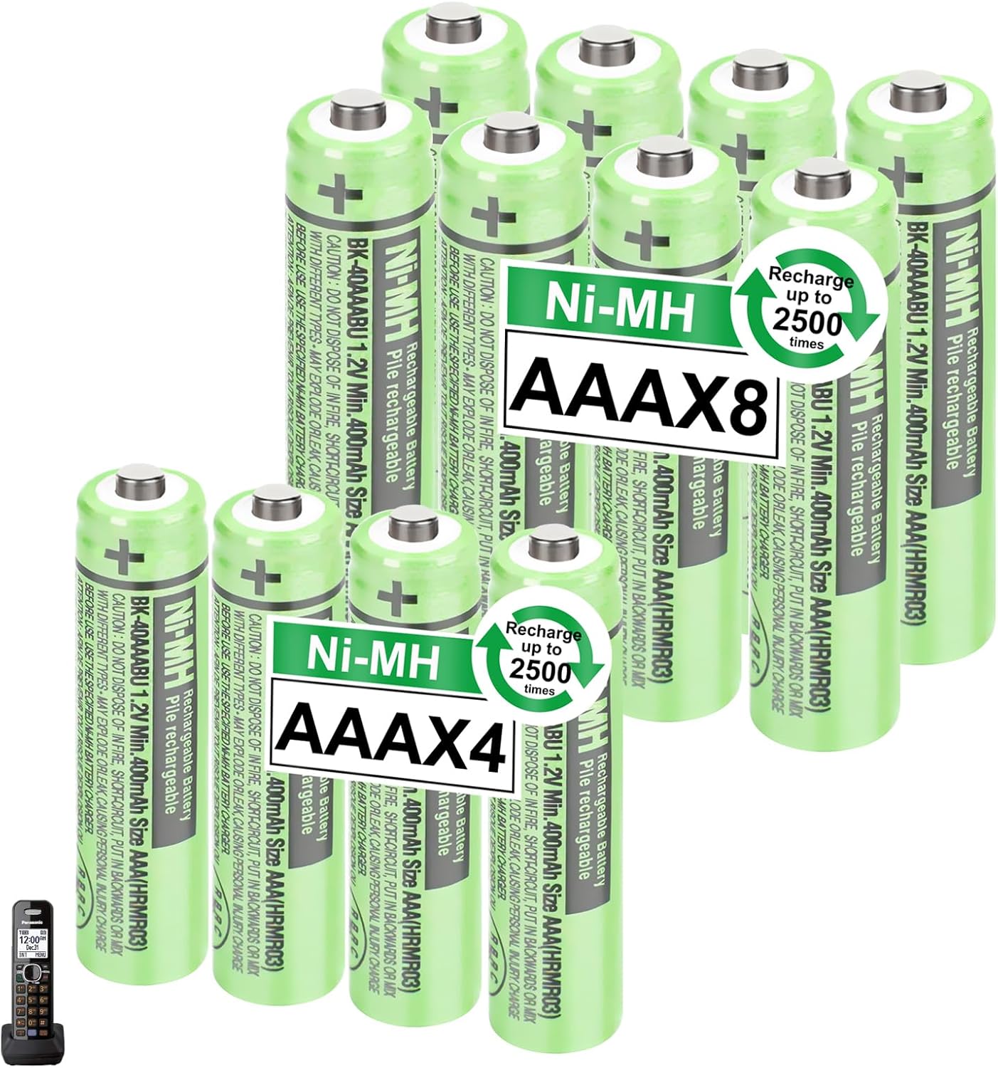 OSIM Power Up Your Devices 12-Pack AAA Rechargeable Batteries Bundle