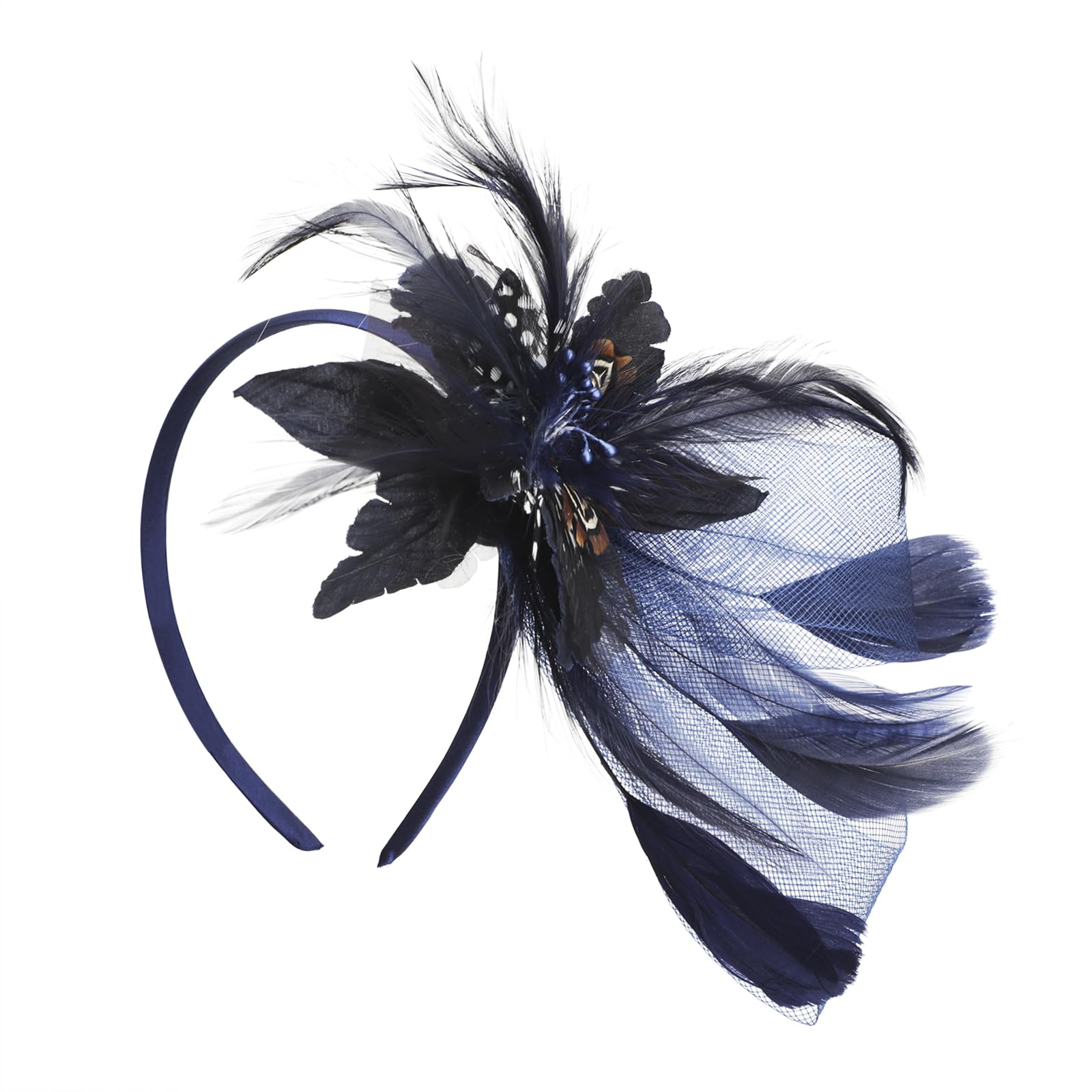 Amazon.com: Floral Feather Headwear Organza Clip Fascinators  display picture 2