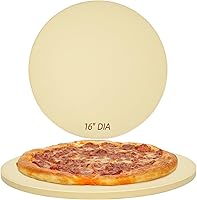 Permade 16-Inch Cordierite Pizza Stone for Grill & Oven - Heavy-Duty Baking Stone for Crispy Crust Pizza, Bread, Cookies (Beige)