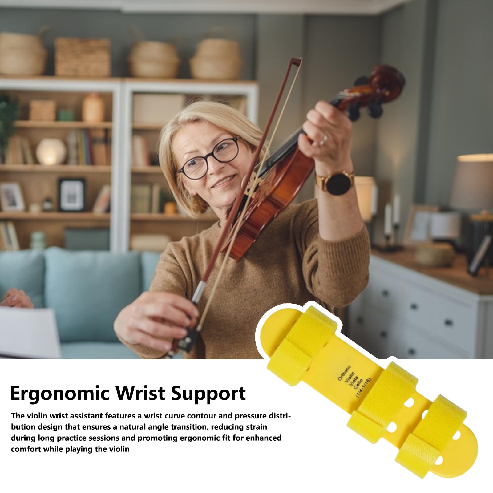 Aide à l'entraînement du poignet pour violon – Assistant de pratique du poignet | Correcteur d'apprentissage de violon réglable, pour, étudiants, violoniste, leçon de musique, jeu à la maison