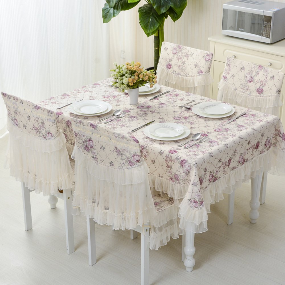 Housse de chaise florale en dentelle pastorale pour une décoration de table printanière