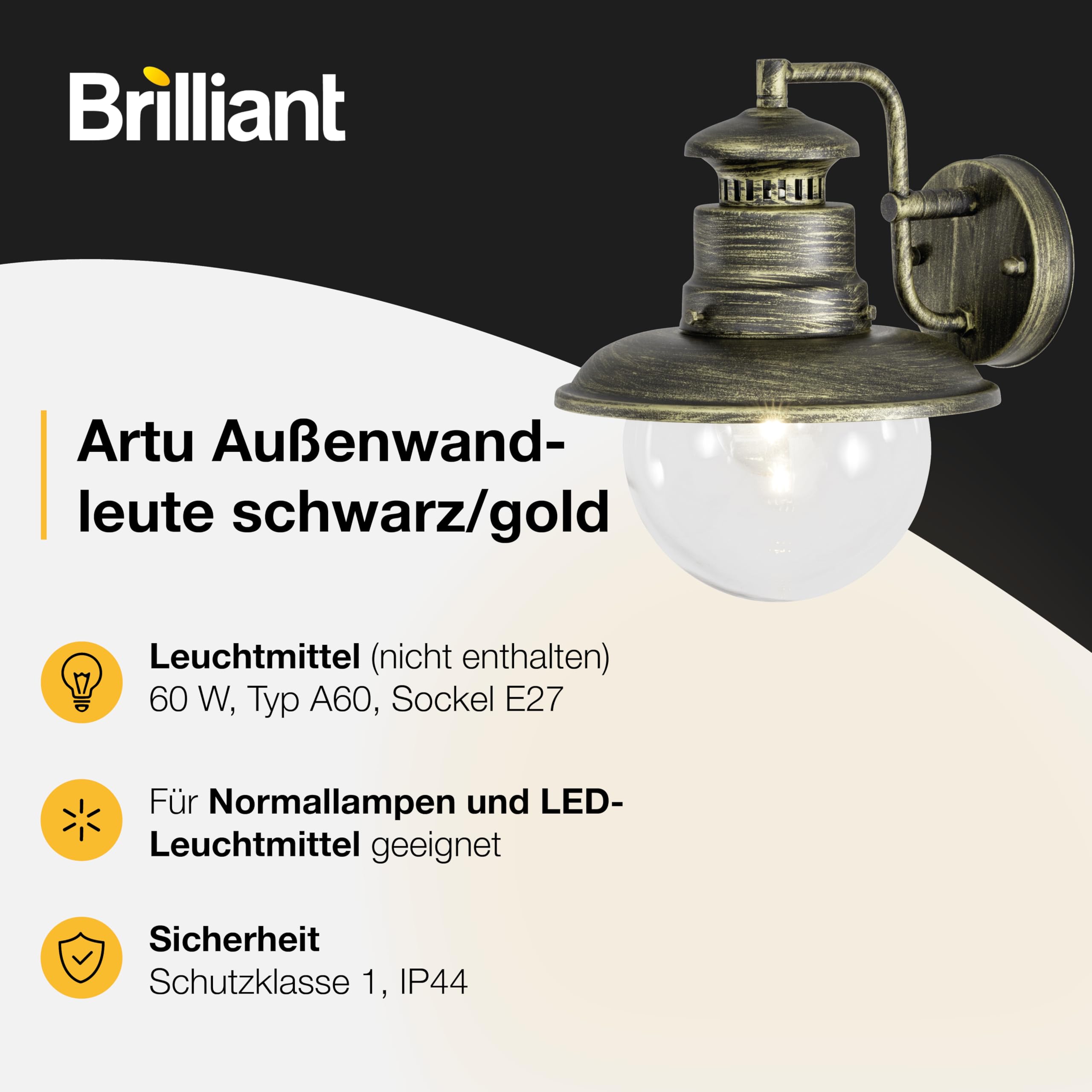 Brilliant, Artu Wall, 96128/86, lampada da parete