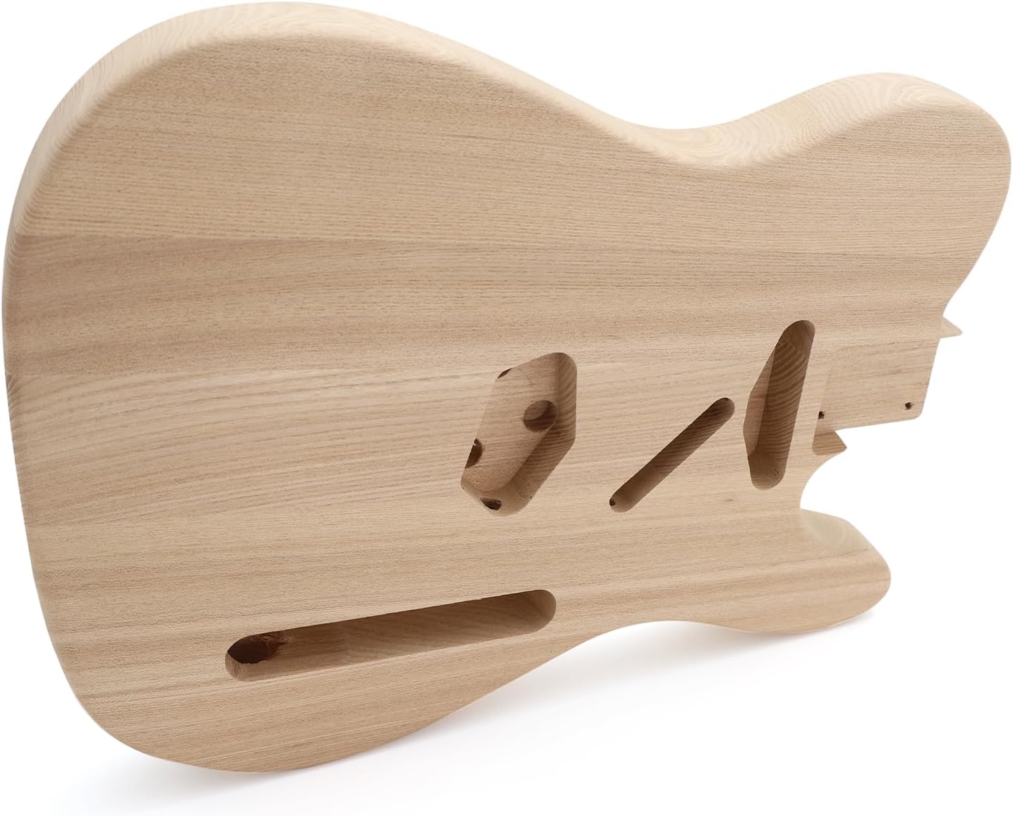 Unfinished Electric Guitar Body Ash Wood Tele Style S-S or H-S Route Right Handed DIY Guitar Body Natural.