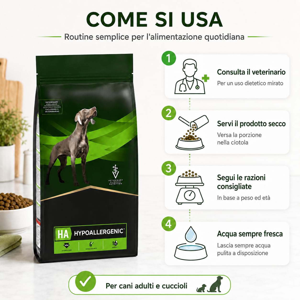 Pro-Plan HA Crocchette Cane, Cibo Secco Dietetico per Cani Adulti e Cuccioli con Proteine Idrolizzate e Carboidrati Selezionati, 11 kg