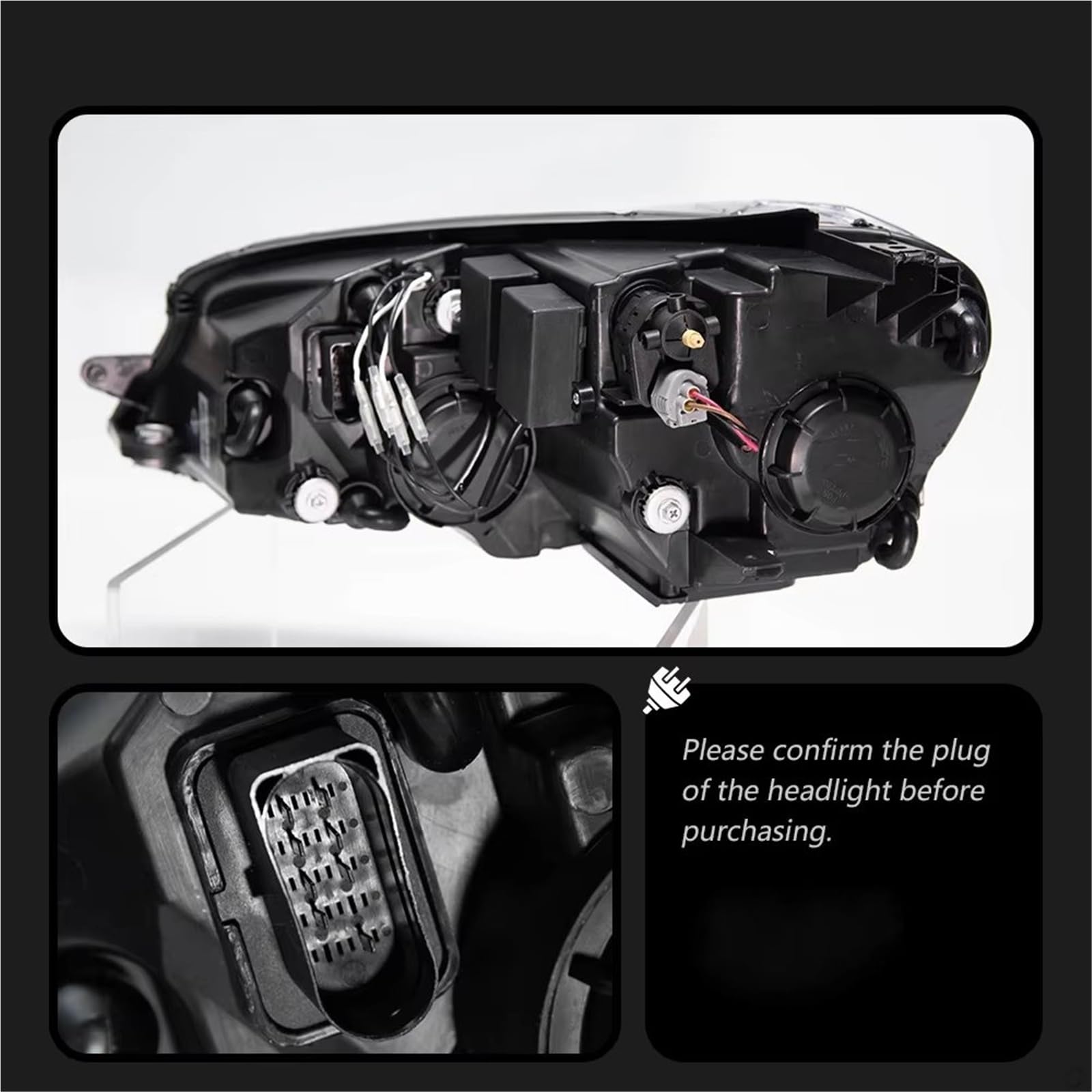 Faro Anteriore Gruppo Gruppo Fari Automatici A LED 2 Pezzi Lampada Con Lente Bifocale DRL Per Golf 7 MK7 Aggiornamento 7.5 2013-2017 Set Di Fari(Silver LED,Right Hand Drive)