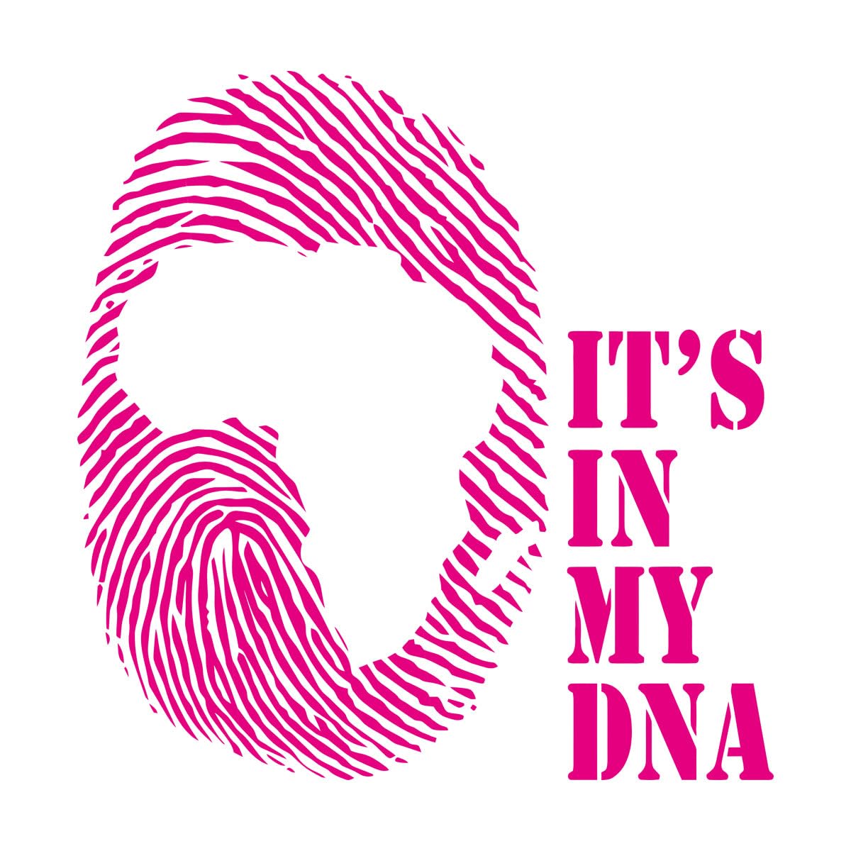 Lettering Decals it in My DNA History Month 67.2x68.5cm Can Modify and add Information Rosered