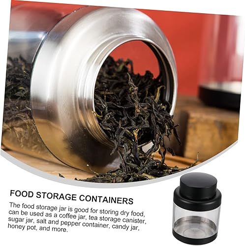 Miniatura 5 de PRETYZOOM Tarro sellado de grano de café de acero inoxidable para miel, recipientes de vidrio con tapas, recipiente sellado para alimentos,