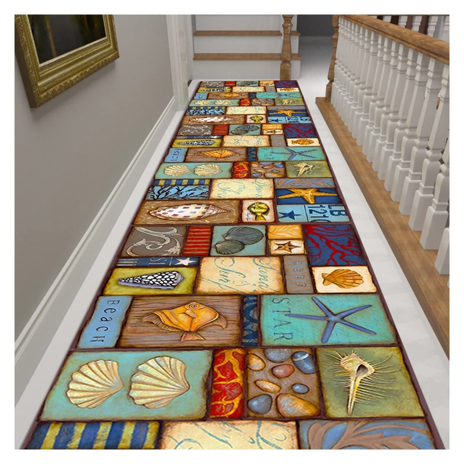 Xplkqxe A Soft Non-Slip Rugs, Robust Vintage Moroccan Carpet Runner, Modern Rugs Washable Modern Polyester Kitchen Non-Slip Runner For Corridor Living Room Bedroom (Color : Size : 1.2X2.5m)
