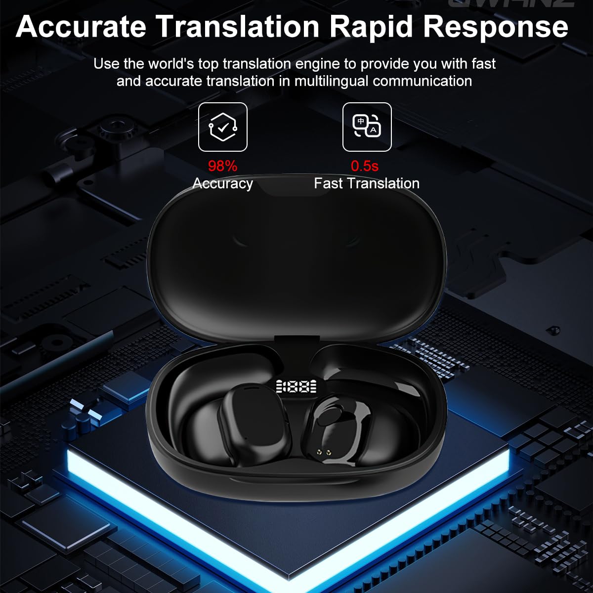 Écouteurs Traducteur OBEST 144 Langues - Traduction Temps Réel Bluetooth Avec App Vocale Instantanée