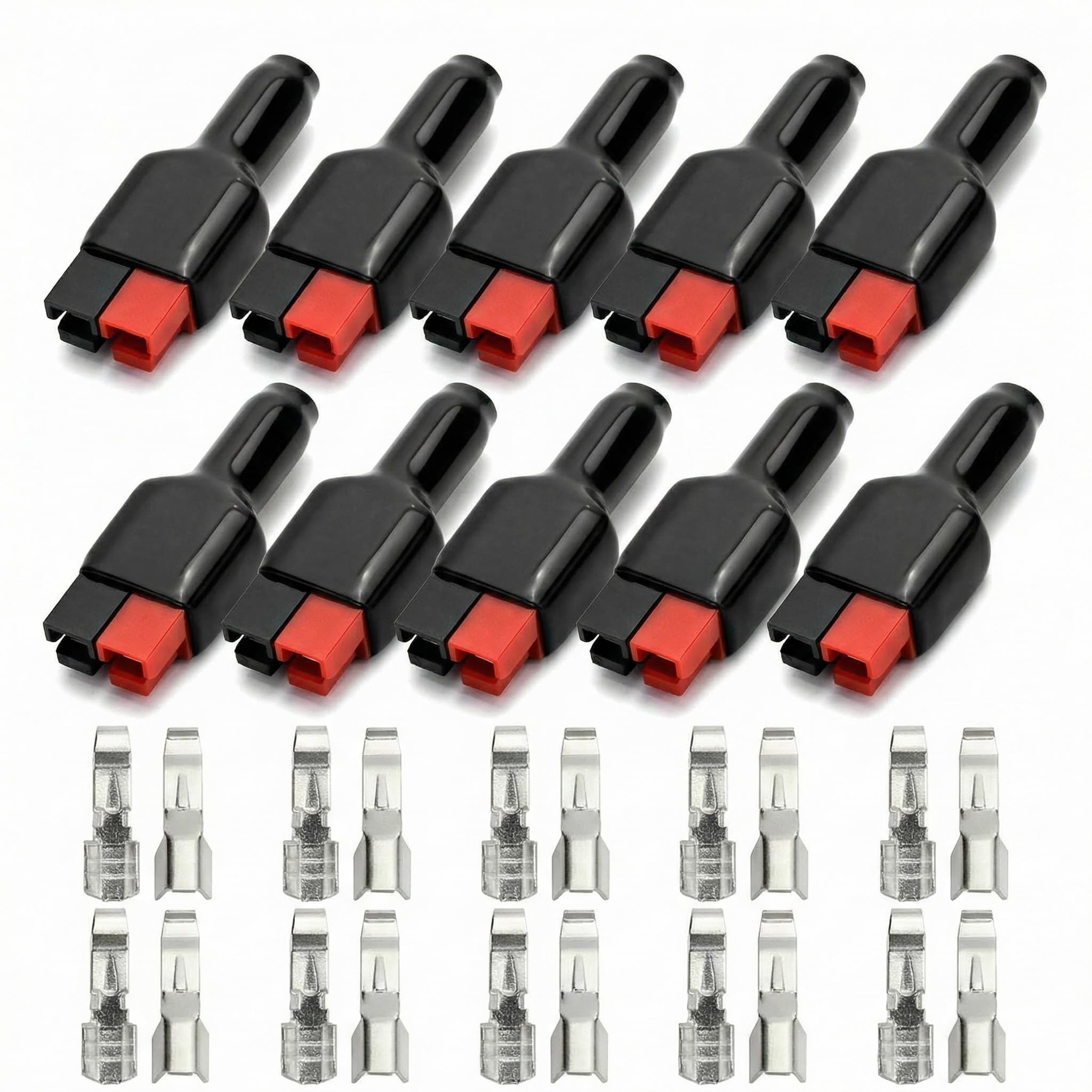 QWORK® 45A Battery Terminal Connector, Quick Connect Disconnect Modular Power Connector - 10 Pairs