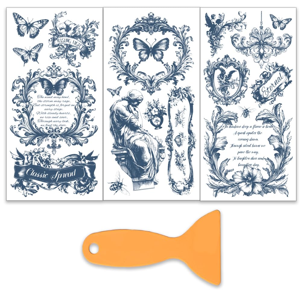 OLYCRAFT 3er Set Vintage Bienen Aufreibbilder Für Möbel & DIY – 30x15 Cm Transferaufkleber