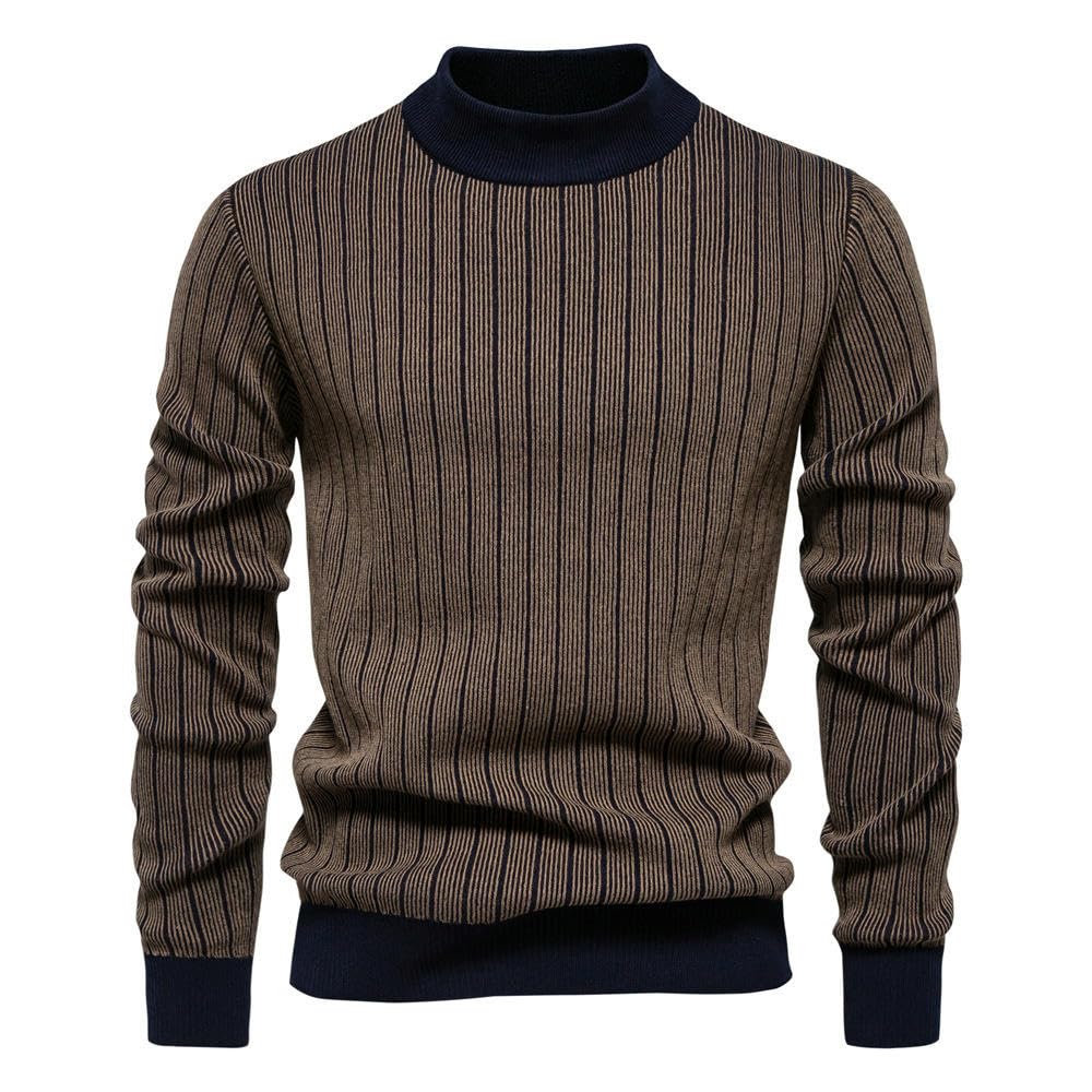 Maglione a righe da uomo autunno inverno slim fit