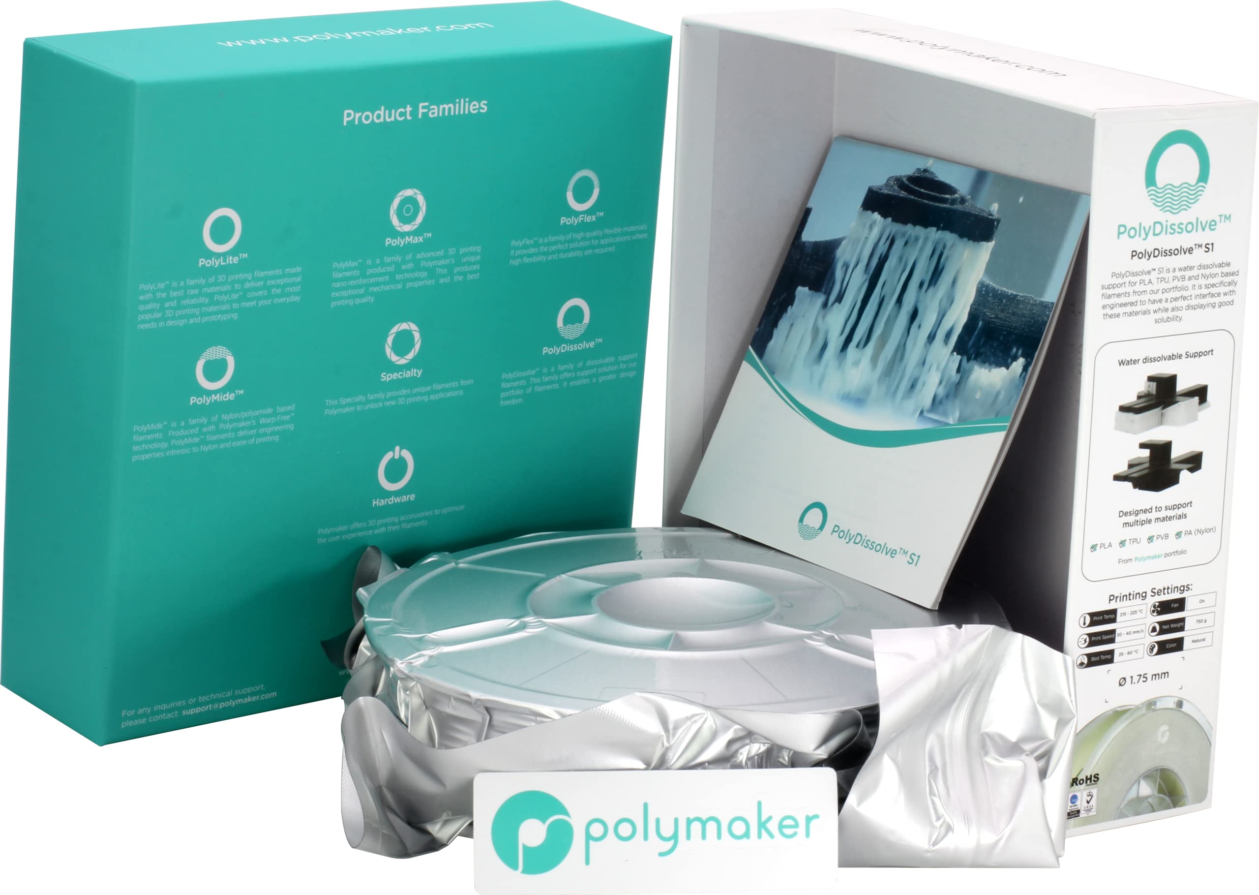 Polymaker 70181 Filament 1.75 mm 750 g Naturel PolyDissolve