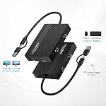 ACASIS USB C to Dual HDMI DisplayLink Adapter, 4K@60Hz, 2 HDMI & 3 USB-A Ports, 100W PD Charging, USB C DisplayLink Docking Station for Mac M1/M2/M3/M4/M5/Neo/Windows,USB A/C to Dual Monitor Adapter