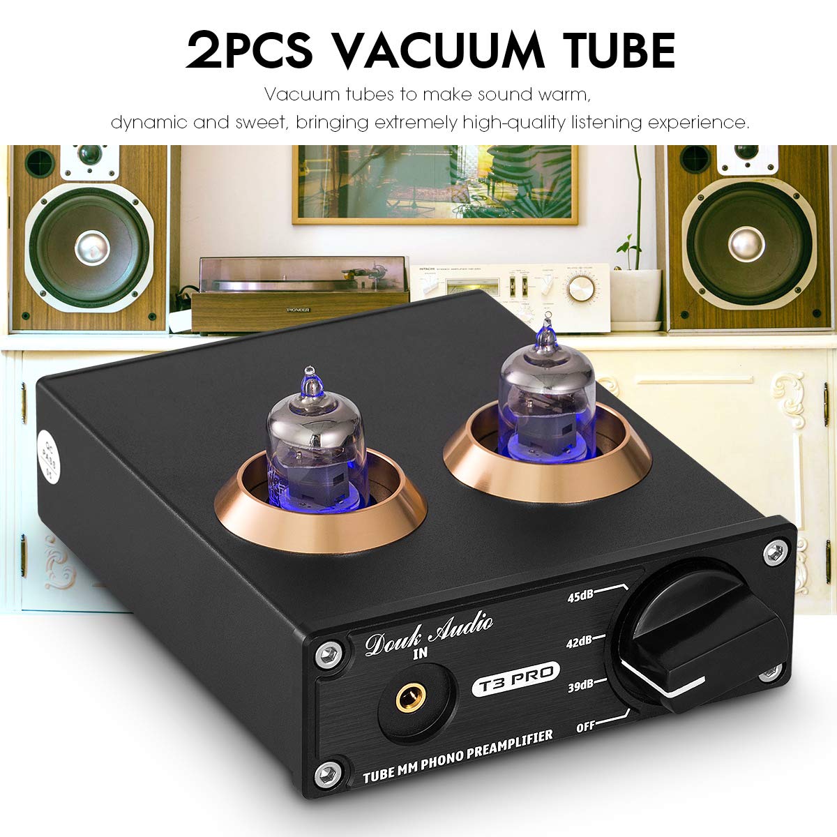 Buy Douk Audio T3 PRO Tube Phono Preamp for Turntable, MM Phonograph ...