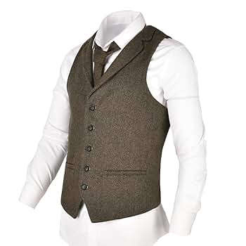 Ameri　HERRINGBONE LONG JACKET VEST AMERI HERRINGBONE LONG JACKET VEST Sweater Vests