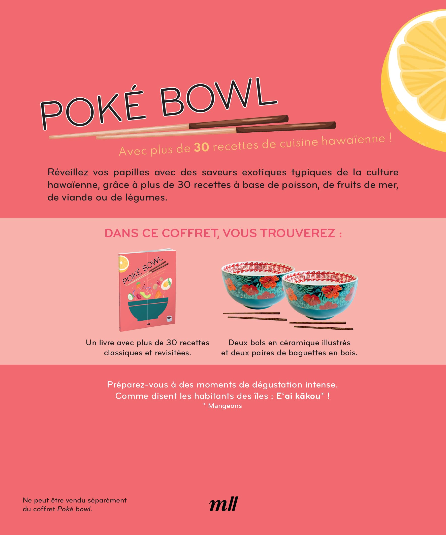 Coffret Poké bowl - Avec plus de 30 recettes de cuisine hawaïenne !