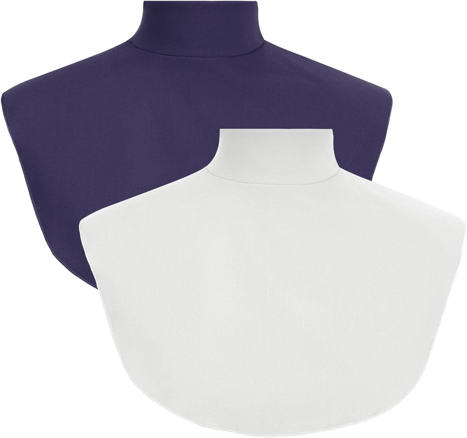 2 Pcs Turtleneck Dickey Extra Large Fake Collar Detachable Dickey Collar Half Mock Turtleneck for Men Women