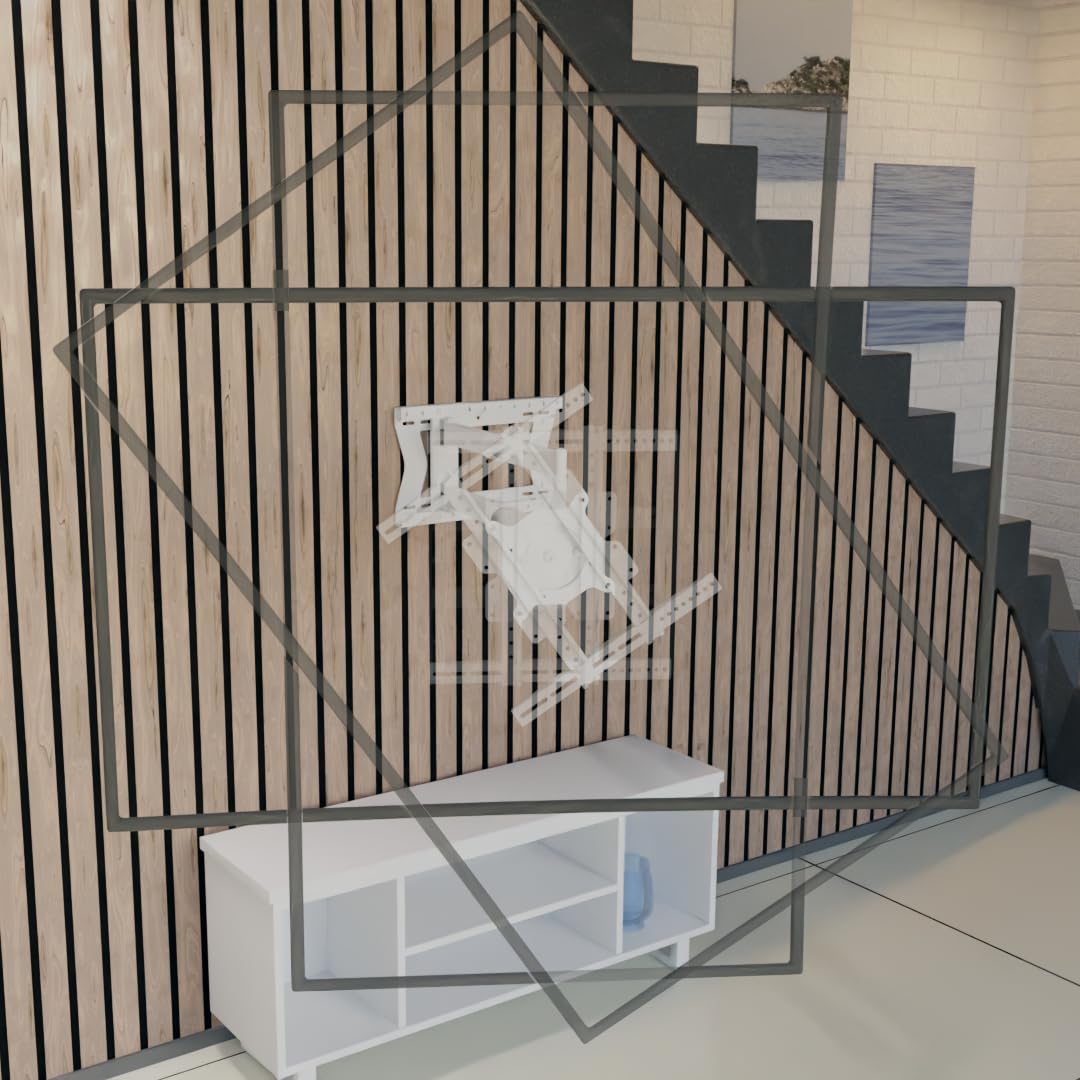 XTRARM TiTon 120 cm, supporto TV a parete, girevole, ruotabile, 40kg, VESA max.400x400mm bianco