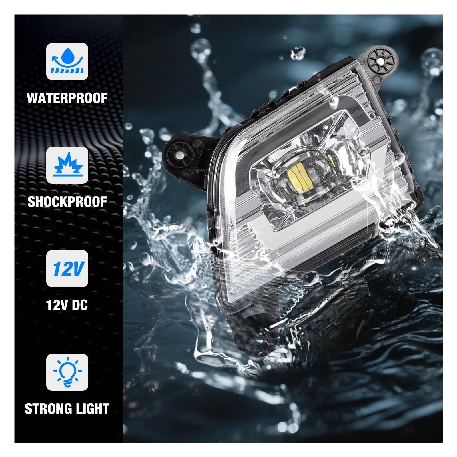 Luz Antiniebla Led Lámpara Circulación Diurna DRL Luces Diurnas Parachoques Delantero Impermeable Para Chevrolet Para Silverado Faros Trabajo