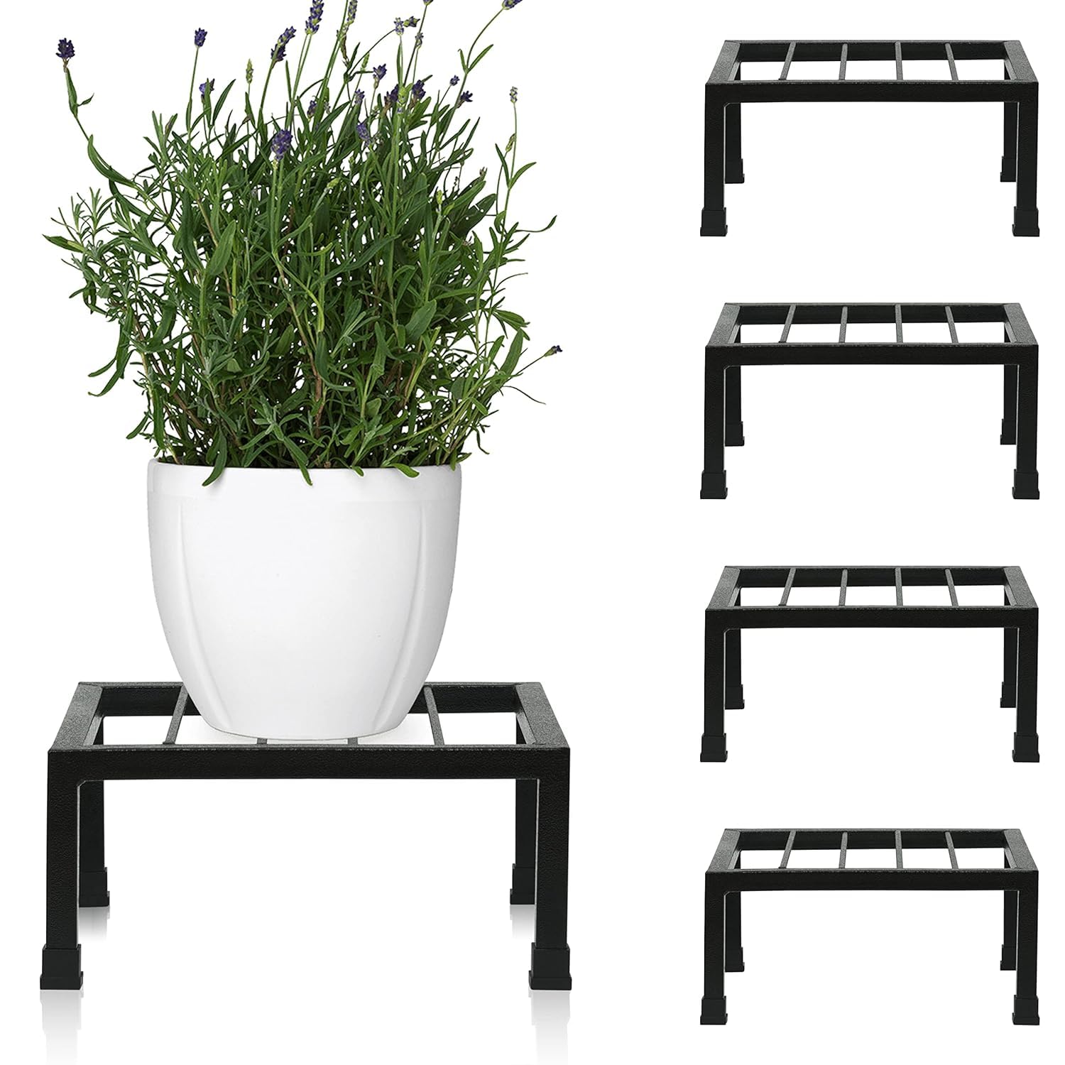 Namani Metal Havey Plant Stand for Balcony, for Outdoor Plants / Indoor Pot Stands plant of Heavy Duty, Rust Free Iron, Indoor Outdoor Plant Stand, Gamla Stand (Black) (Pack of 4) (B0D5HCB48C) Amazon Price History, Amazon Price Tracker