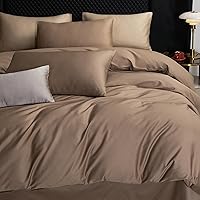 Vista 59 de MooMee Queen Duvet Cover Set, 100% Extra Long Staple Cotton 600 Thread Count Sateen Silky Soft Breathable Durable Luxury Hotel Quality Bedding Set