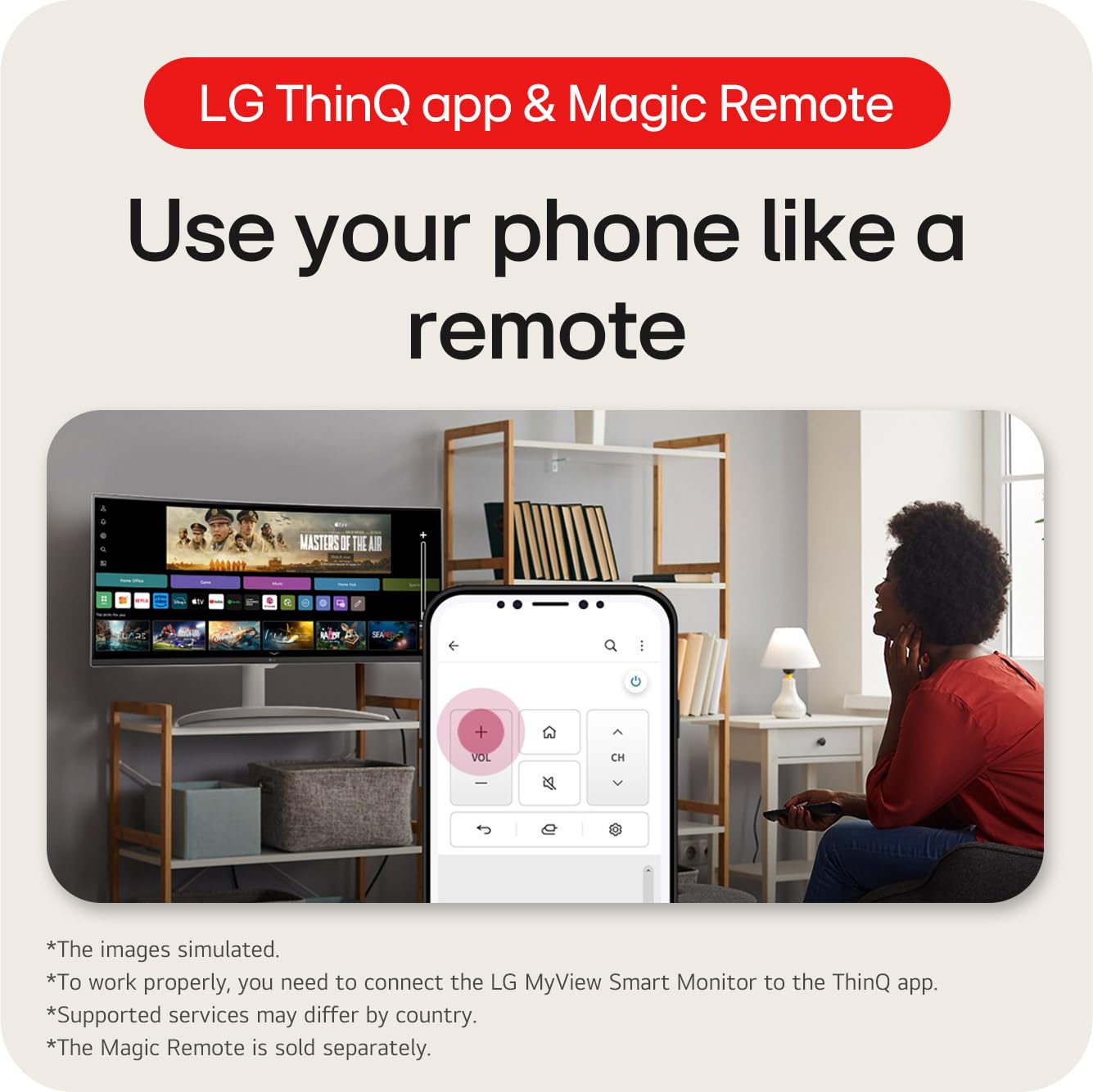 LG MyView Smart Monitor 34SR65QC-W (34-Inch 21:9 Curved UltraWide