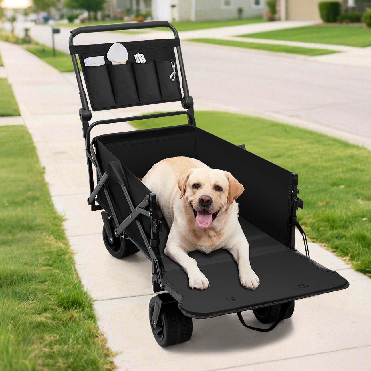 Photo 1 of TKYZ Large Dog Stroller Cart,Foldable Dog Wagon Cart for Medium & Large Dogs with Tailgate
