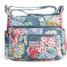 Cross-body Bag Women's Multi Pocket Nylon Messenger Bag Shoulder Bag Lightweight Travel Handbag