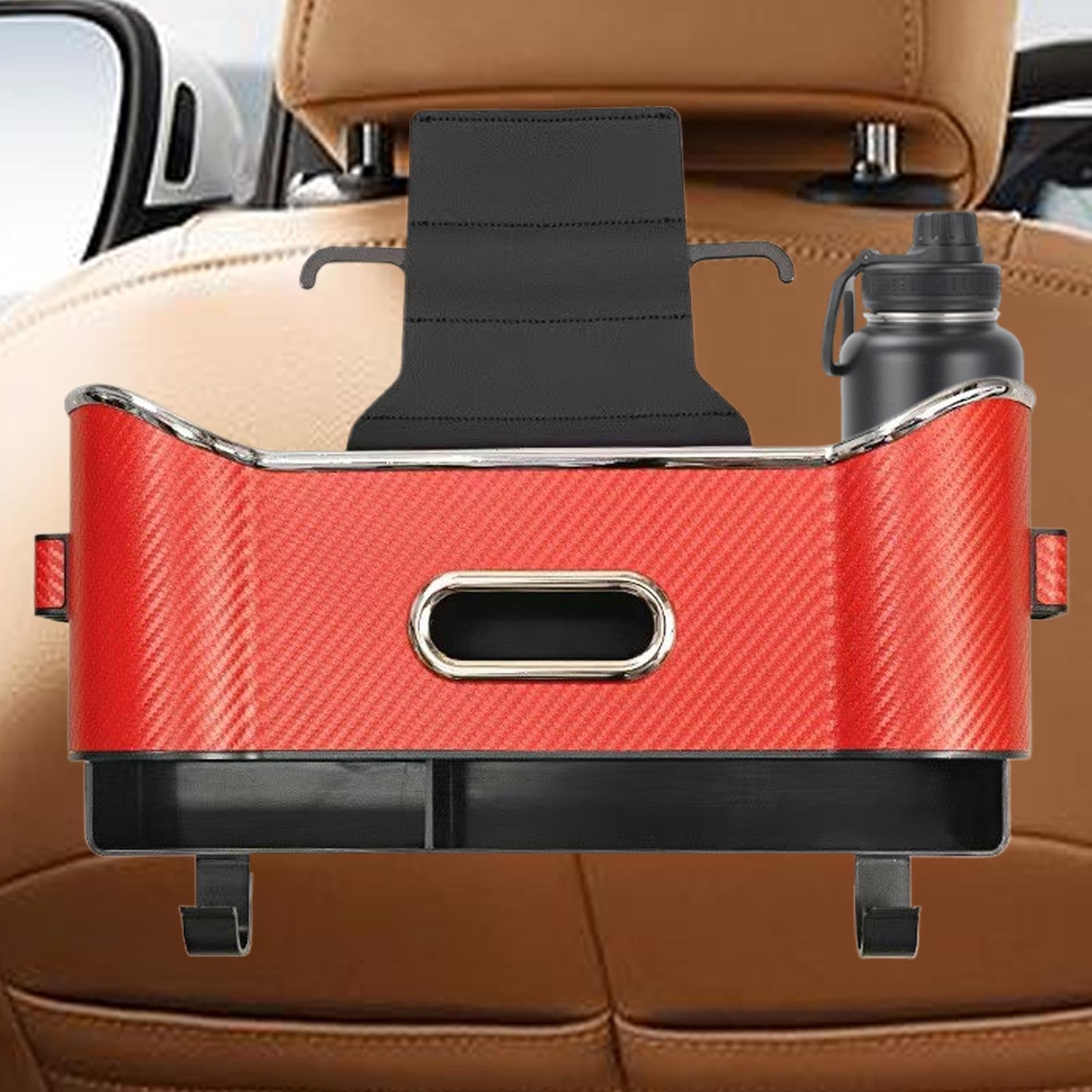 Organizzatore Sedile Posteriore Auto Busta da Viaggio Multifunzionale con | Accessorio Organizzatore Auto Sedile Posteriore per Fazzoletti Snack e Bottiglie d