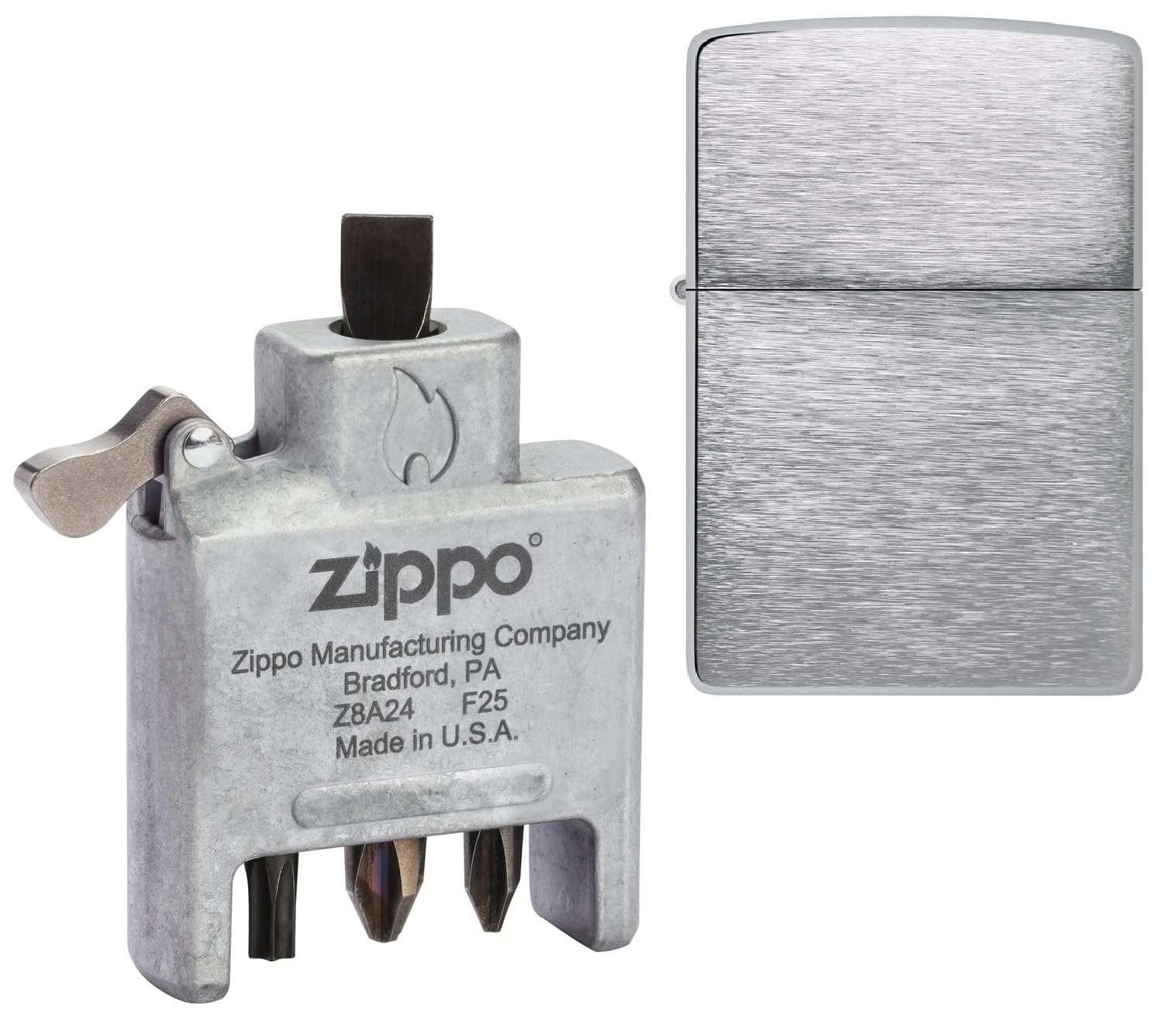 ★モルダバイト 筒型ビーズ 10.5×6.8ミリ⑧(鑑別コピー付) Amazon.com: Zippo Screwdriver Bit Safe Insert with Brushed Chrome