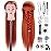 TopDirect 29 Red Hair Mannequin Manikin Head with Clamp Holder and Tools for Cosmetology, Hairdressing, Braiding Practice