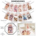 Zyozique Baby Monthly Milestone Photo Paper Banner, Rose Gold Crown Design, 1-12 Months Picture Frame Garland, First Year Memory Keepsake, New Born To 1st Birthday Baby Photo Paper Banner gallery image