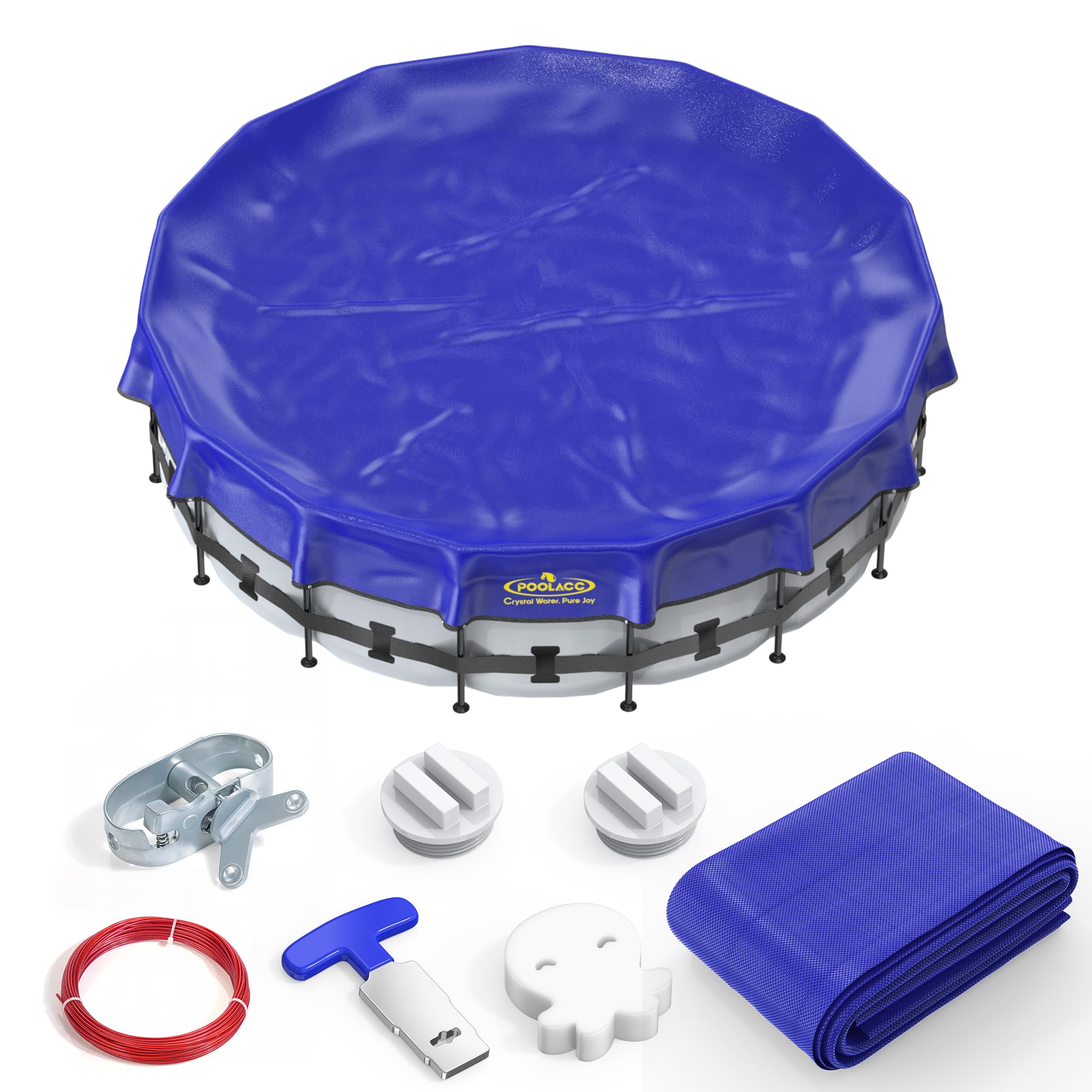 Photo 1 of ***FACTORY SEALED*** POOLACC Pool Covers for Above Ground Pools - 21 ft Round Winter Pool Cover, Extra Durable Cold- and UV-Resistant Heavy-Duty Swimming Pool Cover for Winterizing