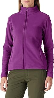 Outdoor Ventures Chaqueta de forro polar para mujer, ligera, cálida, con cremallera completa, suave, chaqueta para correr con 4 bolsillos grandes
